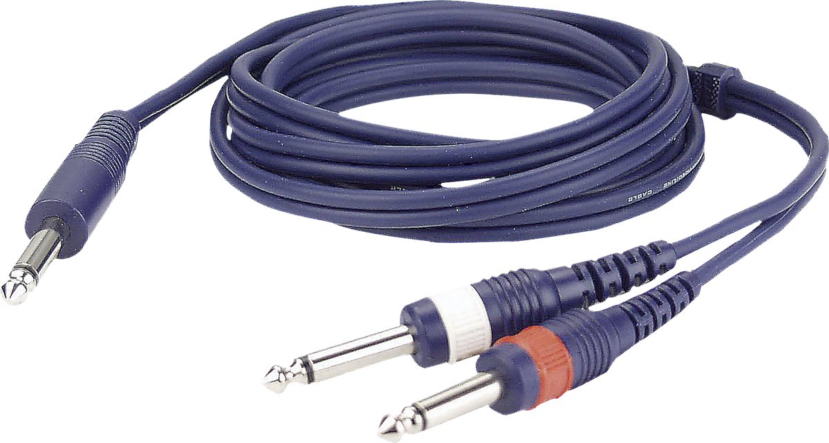 DAP FL32 – Mono Jack naar 2x Mono Jack Splitterkabel – 1,5 meter