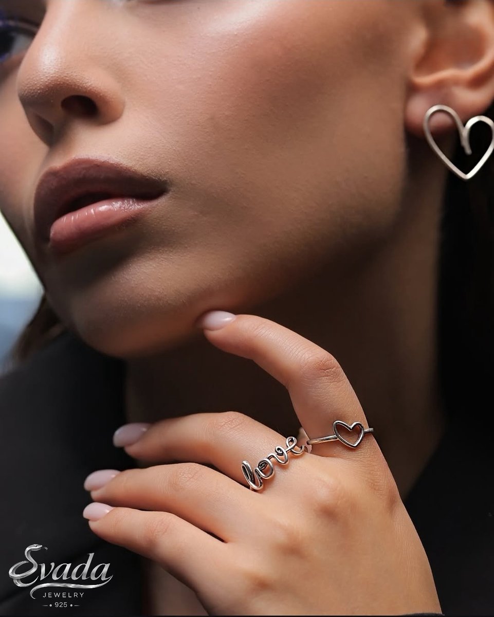 925 Zilveren sieradenset, zilveren hart oorbellen, love ring zilver, handgemaakte sieraden dames, zilveren ring en oorbellen set, romantische sieraden, cadeau voor haar, minimalistische zilveren sieraden