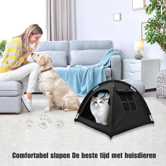 Kattentent - Huisdier tent - Draagbaar Dierenhuis - Kattenhol - Kattenmand Voor Binnen En Buiten - Dierentent - 57,9 x 57,9 x 45 cm van Furbo — afbeelding 4