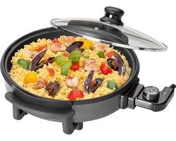 Aurixi® Partypan -Airfryer -Hapjespan - makkelijke schoon te maken - diameter 32 cm - Zwart - 40cm x 38cm x 16cm