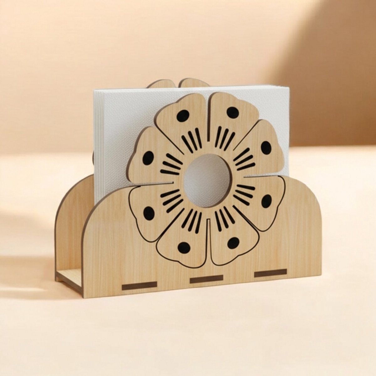 Servethouder - Set van 2 - Bamboehouten Servethouder - Modern Design - Luxe Servethouder
