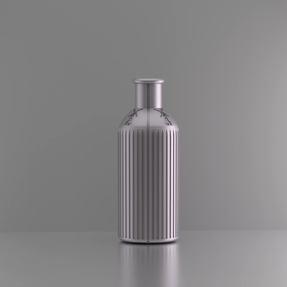 3d-gezellig Provence met molen - Vaas - Waterdicht - Zilver - Maat 25 cm - Kunststof - Modern - Bloemenvaas - 100% gerecycled PLA (bioplastic)