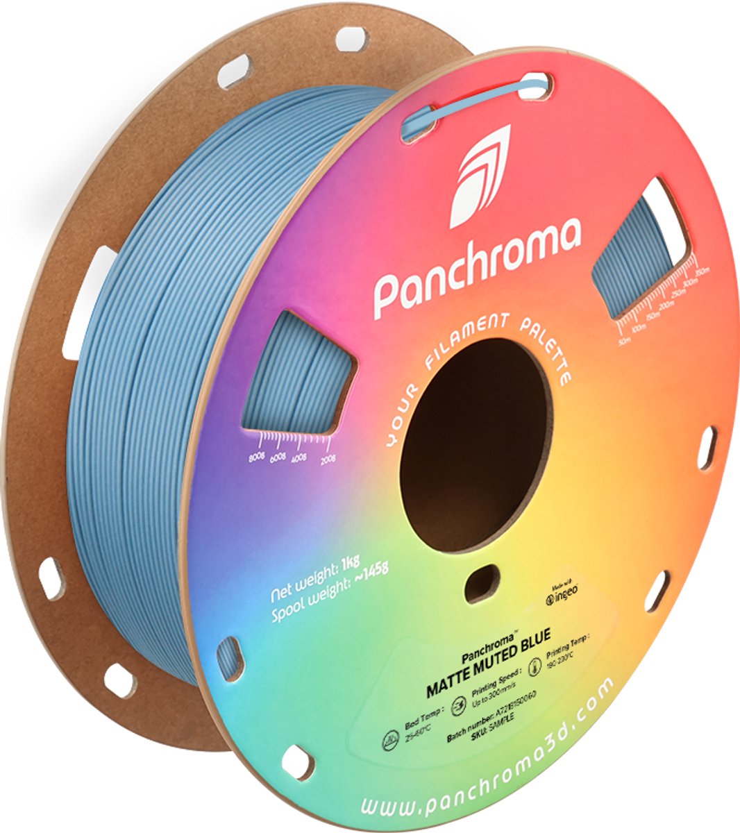 PLA MATTE 1,75mm Muted Blue 1kg POLYMAKER PANCHROMA PolyTerra 3D FILAMENT
