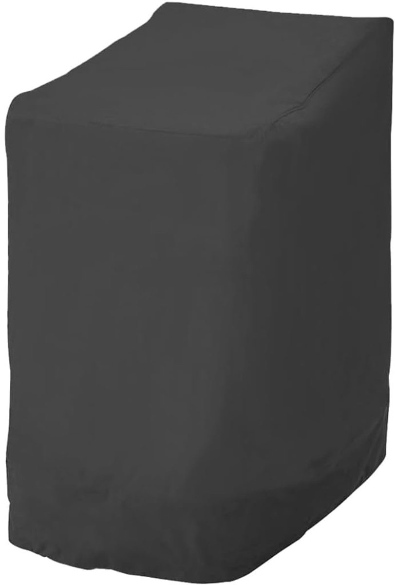 Famanu Beschermhoes voor tuinstoel - waterdicht - Oxford - 68 x 96 x 110 cm - antraciet - duurzaam en onderhoudsvriendelijk - geschikt voor tuin of terras ZWART