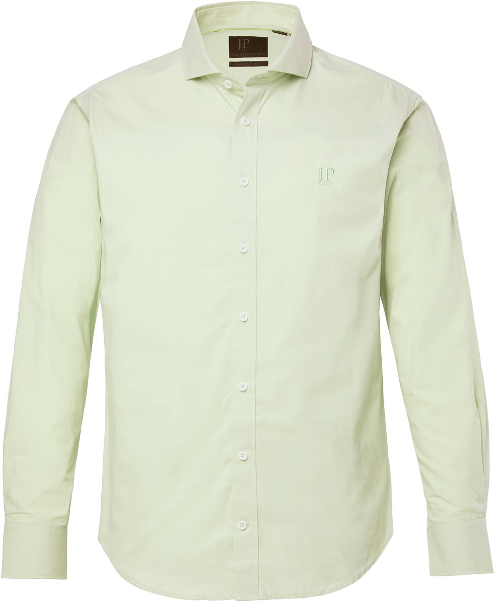 JP 1880 - Heren - Overhemd business lange mouwen haaienkraag Modern-Fit - Mist groen - Maat 3XL