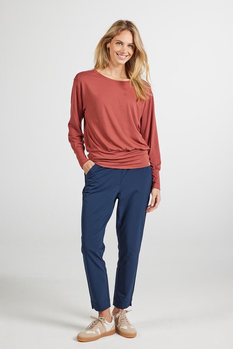 DIDI Dames LS tee Gioia Rust red maat 48