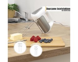 Aurixi® Mixer met Mengkom - Keukenmachine - Mixer - 6 Liter Mengkom - wit- ‎31cm x 21cm x 36cm; 1.9 kg