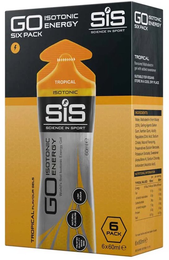 Science in Sport - SiS Go Isotonic Energygel - Energie gel - Isotone Sportgel - Tropical Smaak - 6 x 60ml van Science in Sport — afbeelding 5