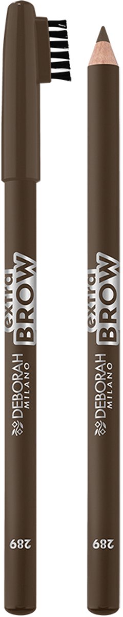 Deborah Milano 24Ore Brow Pencil – 24Ore Brow Pencil Brunette – Wenkbrauwpotlood Met Mini-Borsteltje - Voor Nauwkeurige Definitie & Opvulling - Intens Pigment & Langdurige Hold - Geschikt Voor Natuurlijk & Gedefinieerde Brow-Look