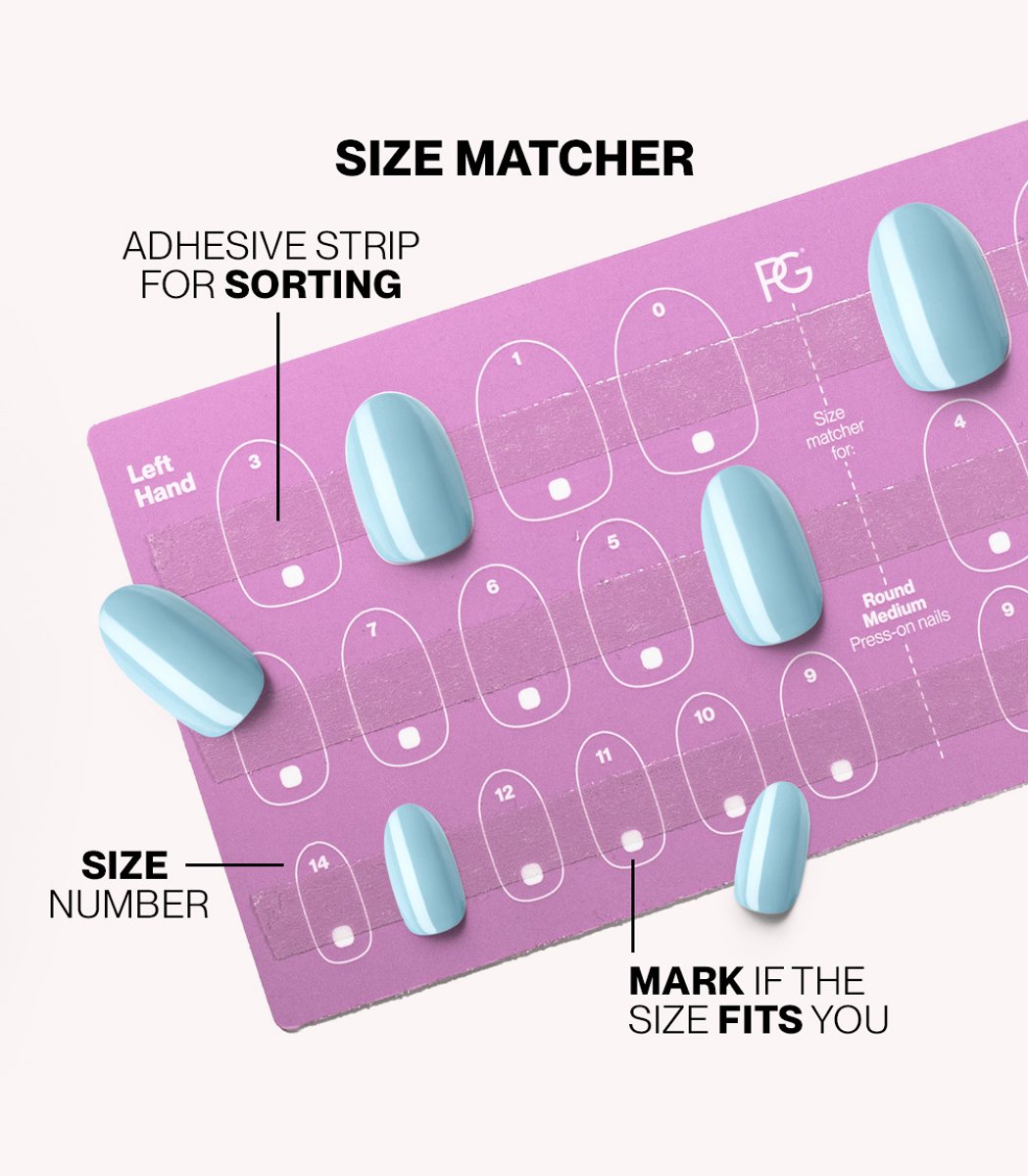 Pink Gellac Press On Nails - 266 Baby Blue - Round Medium Plaknagels - 30 Press On Nagels Met Lijm, 30 Plakstickers, Cleaner Wipe, Nagelvijl, Woodstick en Size Matcher - Snel Aan Te Brengen Plak Nagels - Voor 7-14 Dagen Mooie Nagels — cadeau in Mode & Accessoires - foto 3