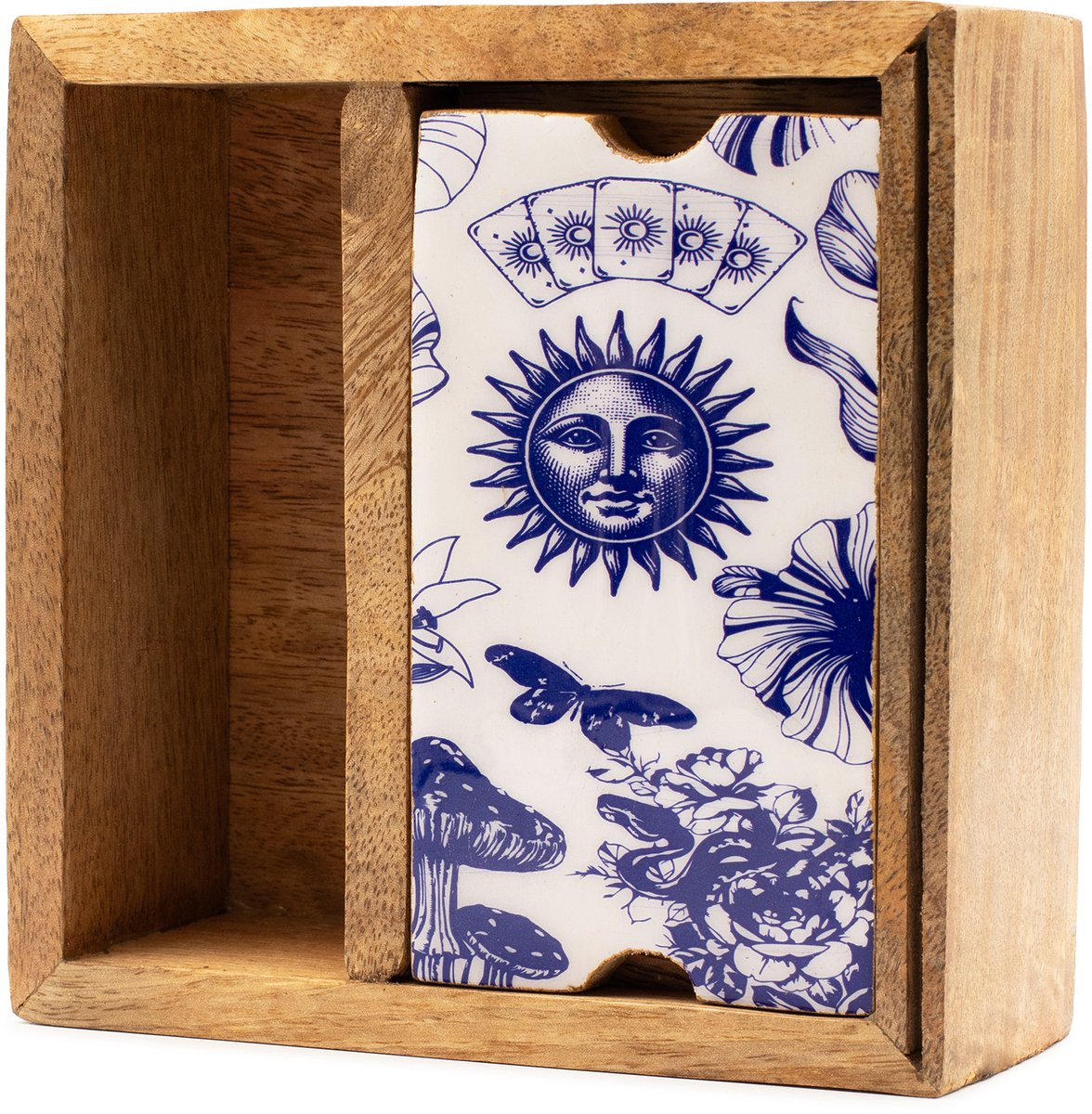 Tarotdoos met Twee Vakken en Kaarthouder