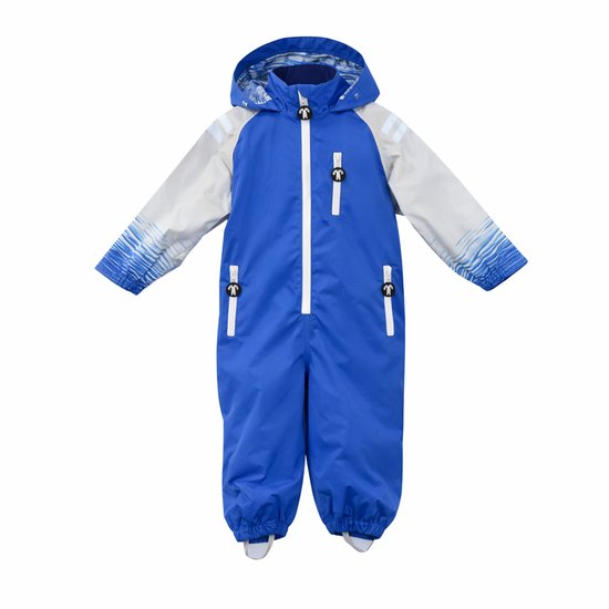 Ducksday - Combinaison de Enfants - Imperméable - Respirante - Vêtements de pluie une pièce - Unisexe - Manta - Blauw et beige - Taille 86/92