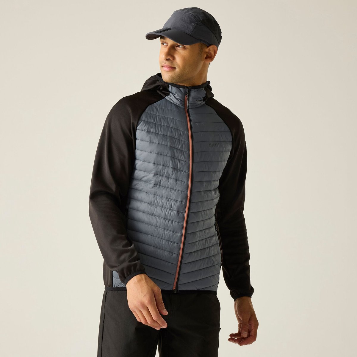 Heren Andreson Hybrid geïsoleerde jas met schotten Grijs