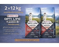 Opti Life Prime Adult All Breeds Zalm - Hondenvoer - 2x 12.5 kg Voordeelverpakking Graanvrij