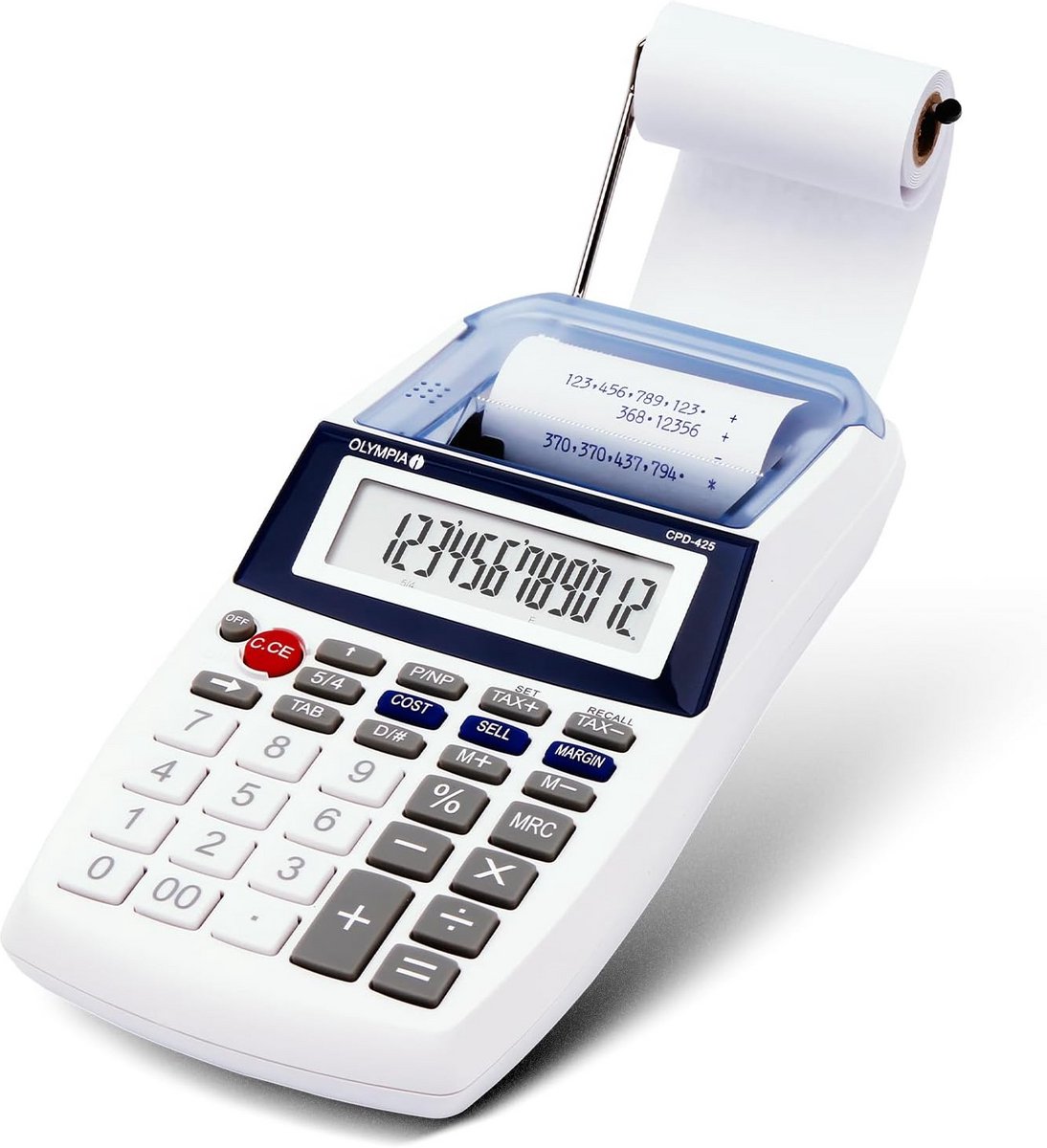 Rekenmachine met Papierrol en 12 Cijfers LCD Display voor Kantoor en Thuis