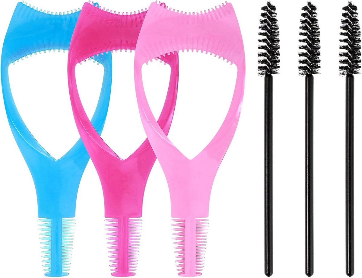 Set van 6 Mascara Applicators en Wimperkammen voor Perfecte Scheiding