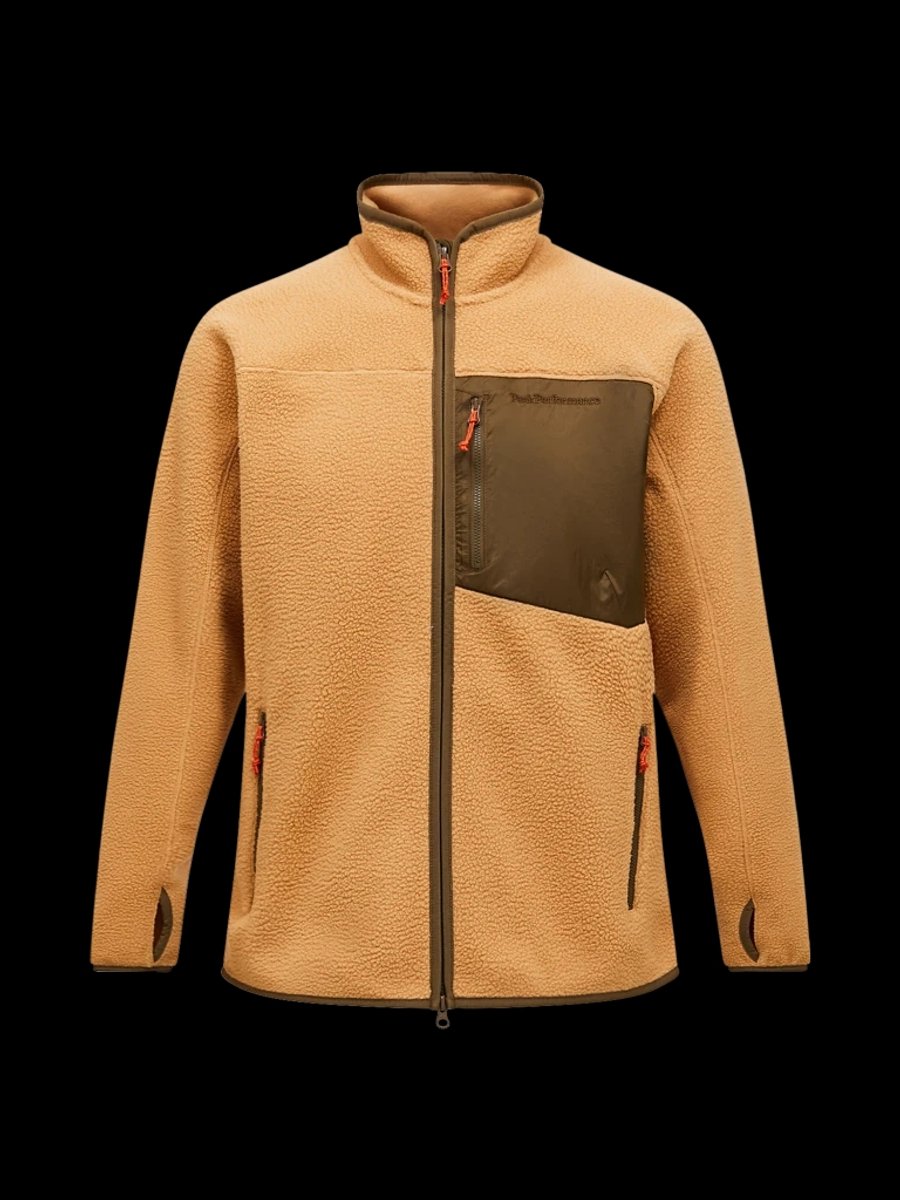 Pile Zip Fleece Heren Sierra Sand Beige
