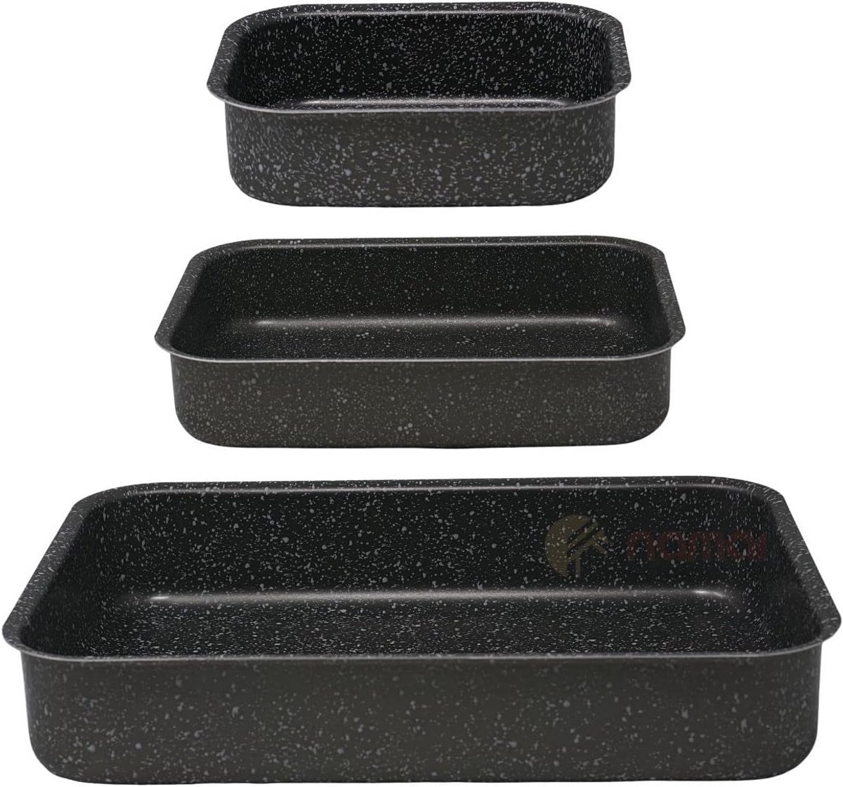 Set van 3 Rechthoekige Ovenschalen met Antiaanbaklaag - Inclusief Lasagnevorm