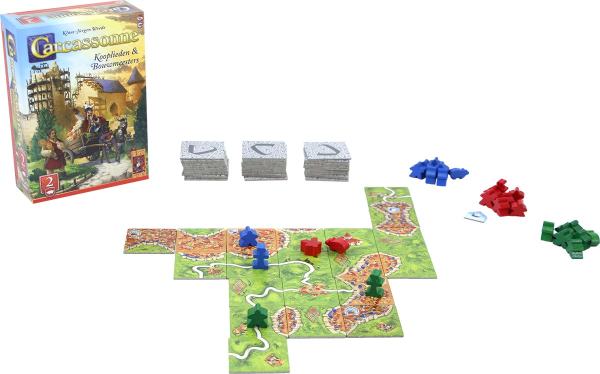 999 Games - Carcassonne: Kooplieden & Bouwmeesters - Uitbreiding 2 - Nieuwe Versie - NL -EN — afbeelding 7