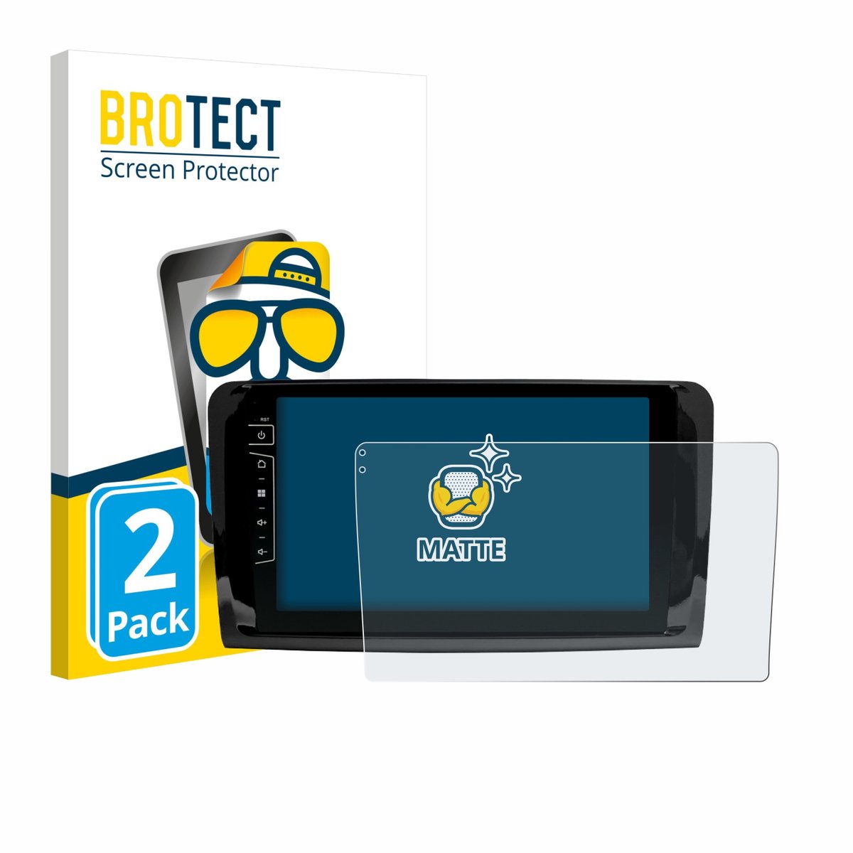 BROTECT - Screenprotector voor Dynavin D9-DF432 9" - Folie Beschermfolie matte 2 Stuks