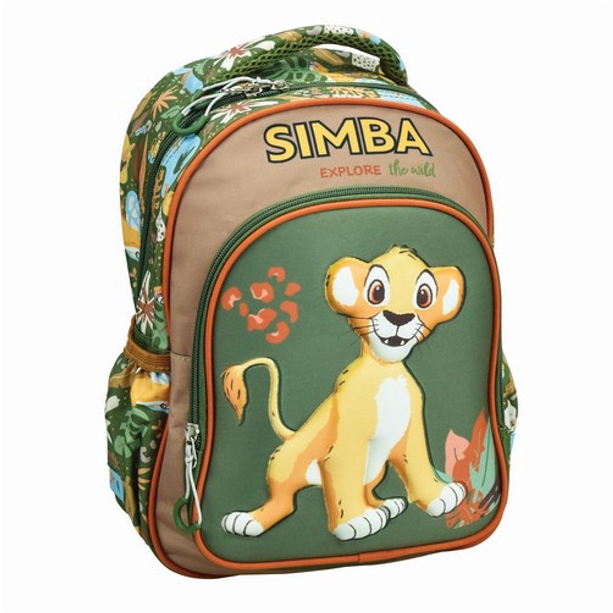 Disney The Lion King Rugzak - Simba rugtas - Schooltas voor jongens en meisjes - 31 x 24 x 12 cm - Voor kinderen - Groen/beige