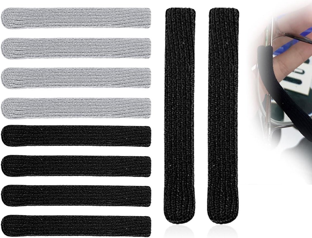 Oorkussens voor bril, zachte beugel, antislip, universeel, elastisch - 4 stuks