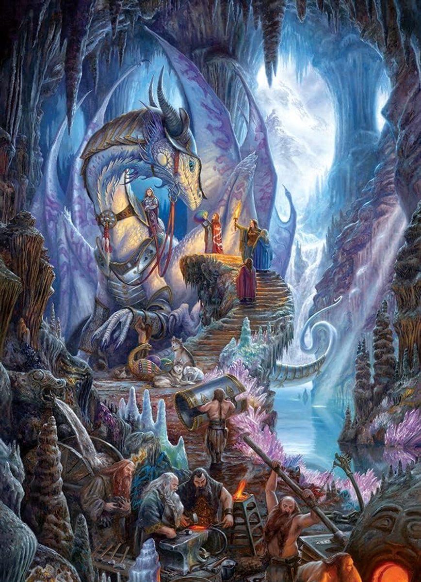 Fantasy Legpuzzel Drakenmeester - 1000 Stukjes Puzzel met Unieke Stukvormen