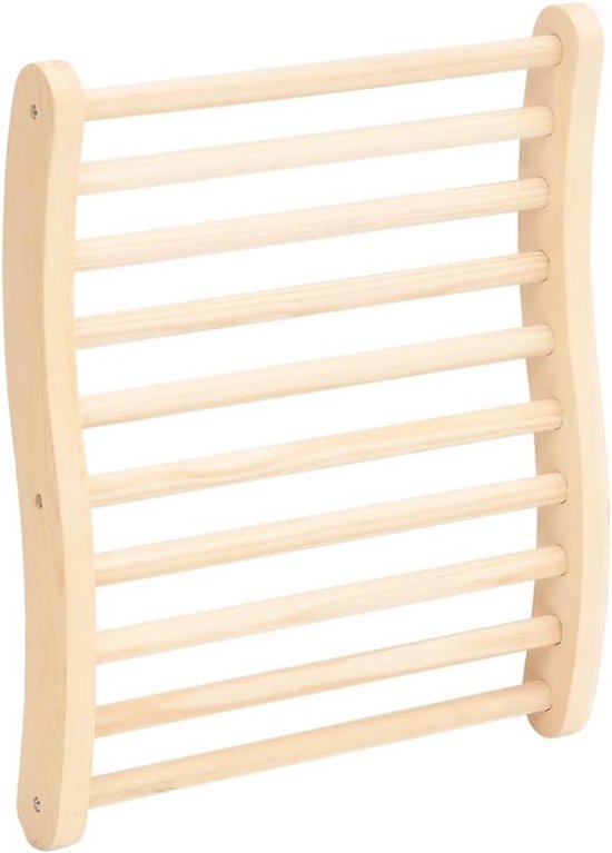 Ergonomische Rugsteun voor Sauna van Massief Grenenhout - Comfortabele Saunabank Ondersteuning