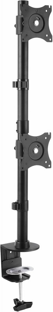 Dubbele Monitor Arm voor Bureau - Verticaal Stapelbaar met Klembevestiging