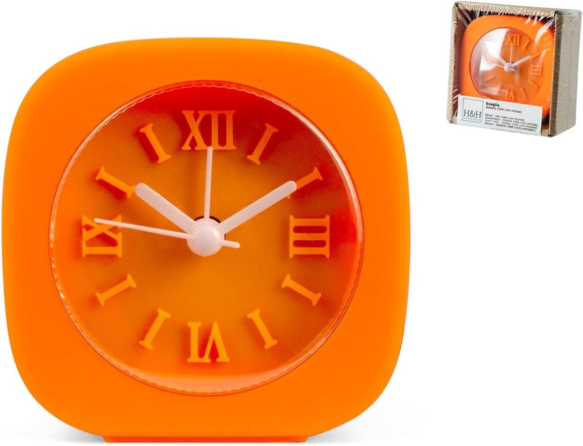 Vierkante Wekker met Elastische Buitenkant 8 cm