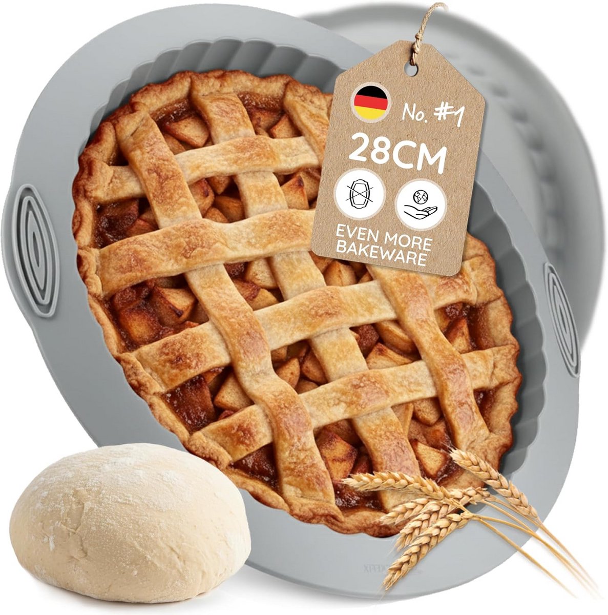 Siliconen bakvorm voor fruitcake en taart 28 cm