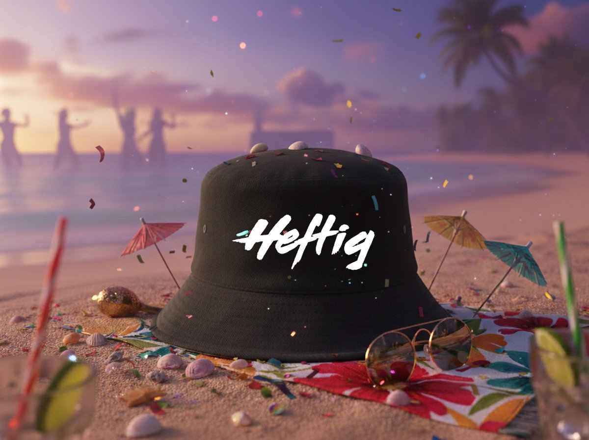Heftig Bucket Hat | Black | Maat M