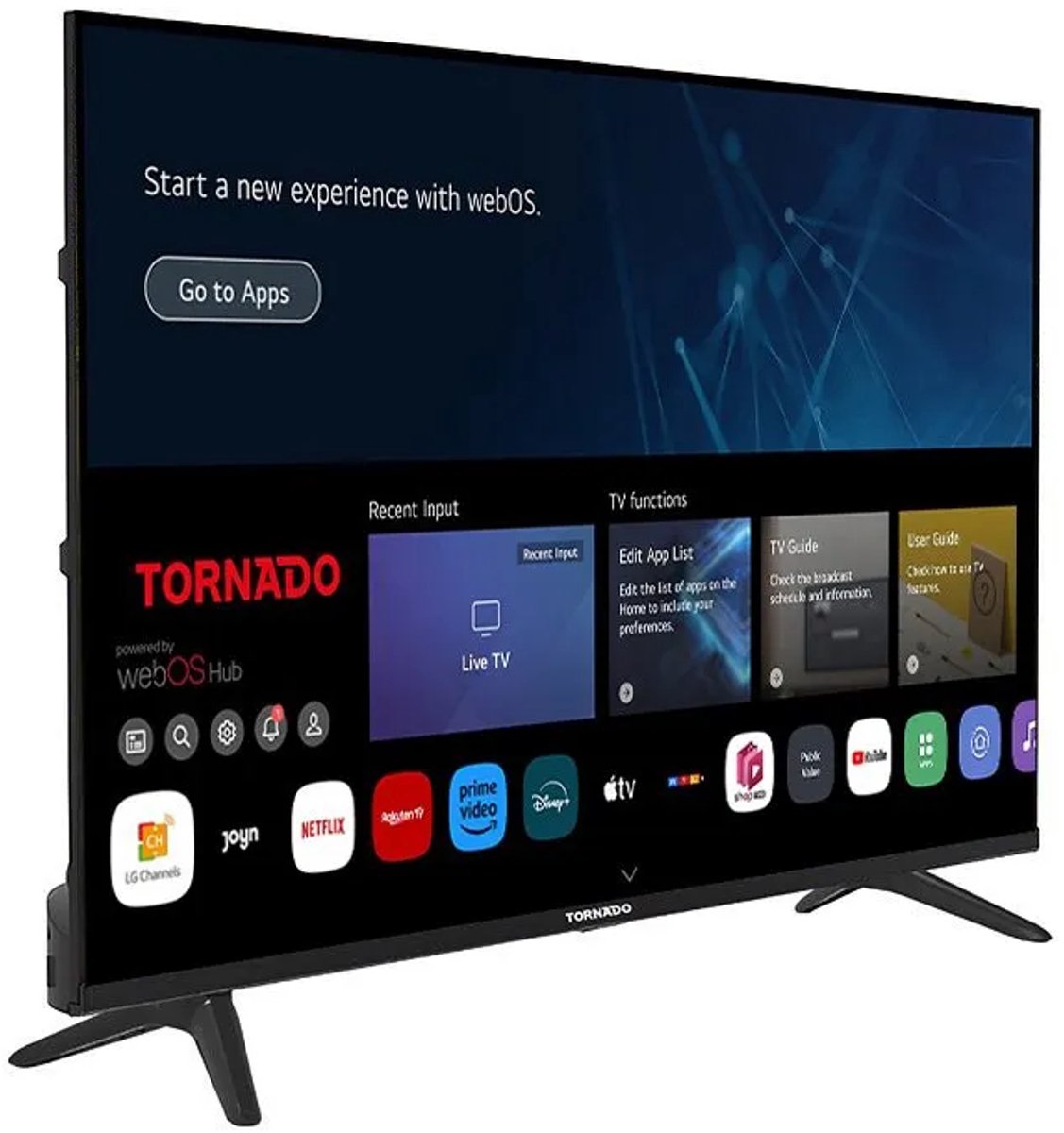 TORNADO 43ES4301X Smart TV – 43 inch Full HD – WebOS – Wifi & Bluetooth – HDR – Frameless – Zwart thumbnail 3