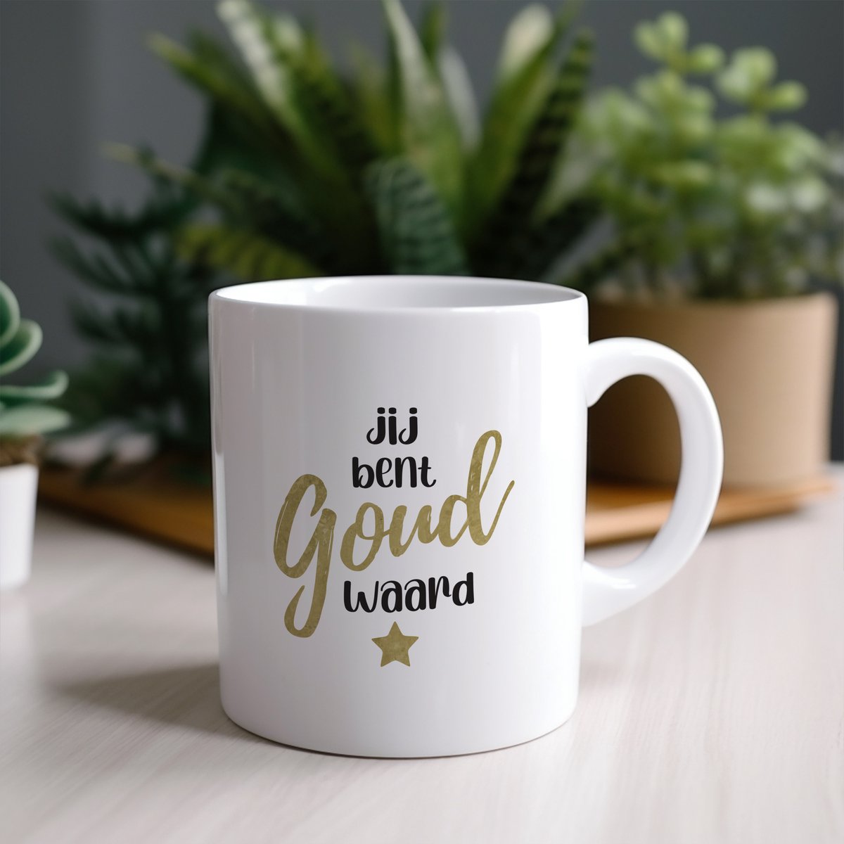 Mok – Jij bent Goud waard – Keramiek – 325 ml – Cadeau