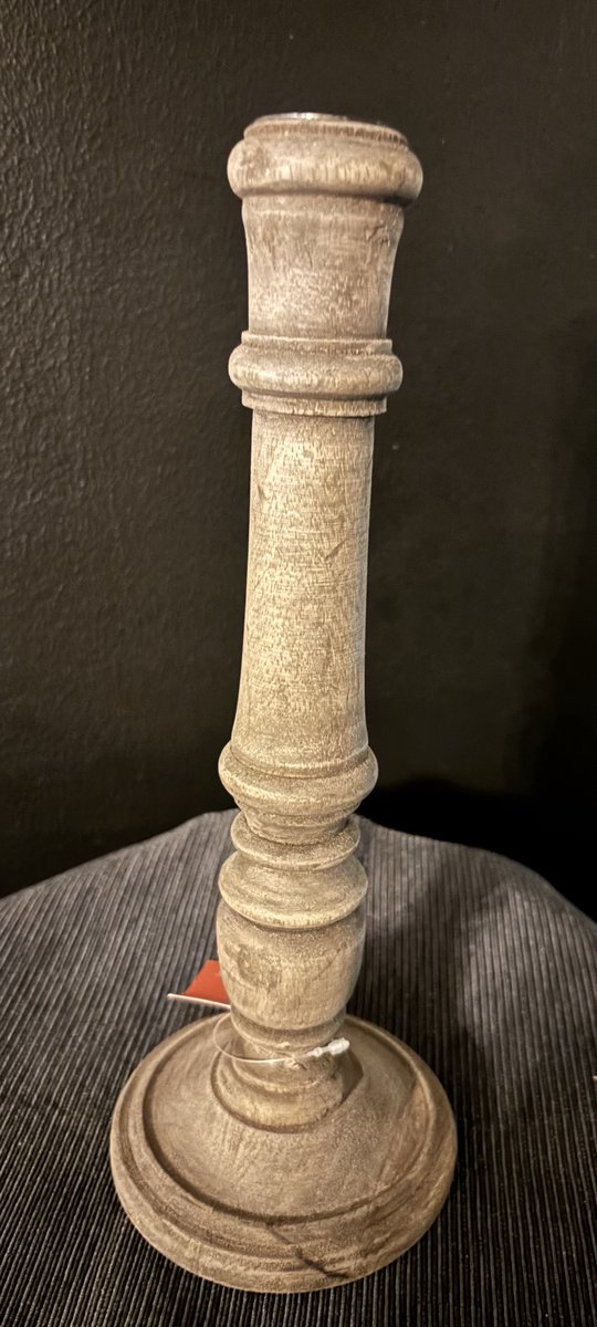 by Mooss - Kandelaar - Hout - Old Brown - 30 cm - Landelijk - Stoer - Sober - Landelijk - Sfeervol - Decoratie