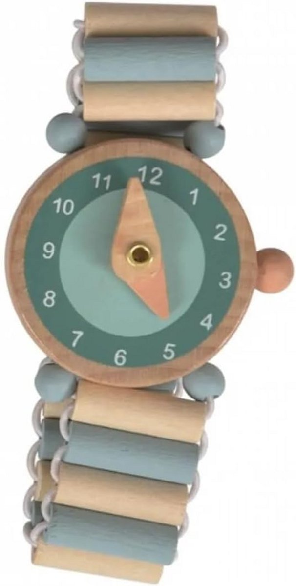 Houten Kinderhorloge met Verstelbare Wijzers voor Kindertijd Leren