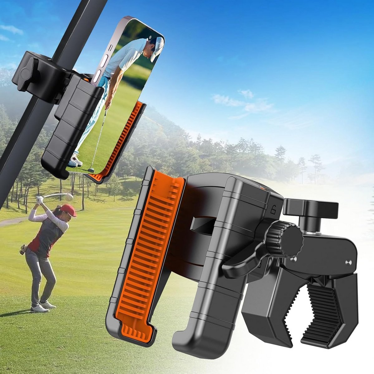 Universele Telefoonhouder voor Golfkar - 360 Graden Draaibaar