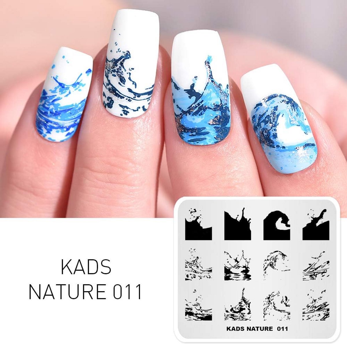 Nail Art Stempelplaat voor Ocean Thema Nagels - DIY Manicure Sjabloon