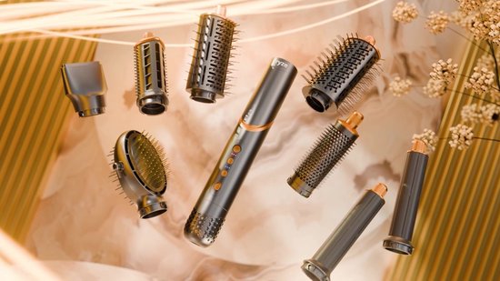 Dryze® ProFlex Airstyler - 8 in 1 Multistyler - Föhnborstel - Krultang - Krulborstel - Stijlborstel - Hairwrap - Föhn - Incl Coldshot + Opbergcase
