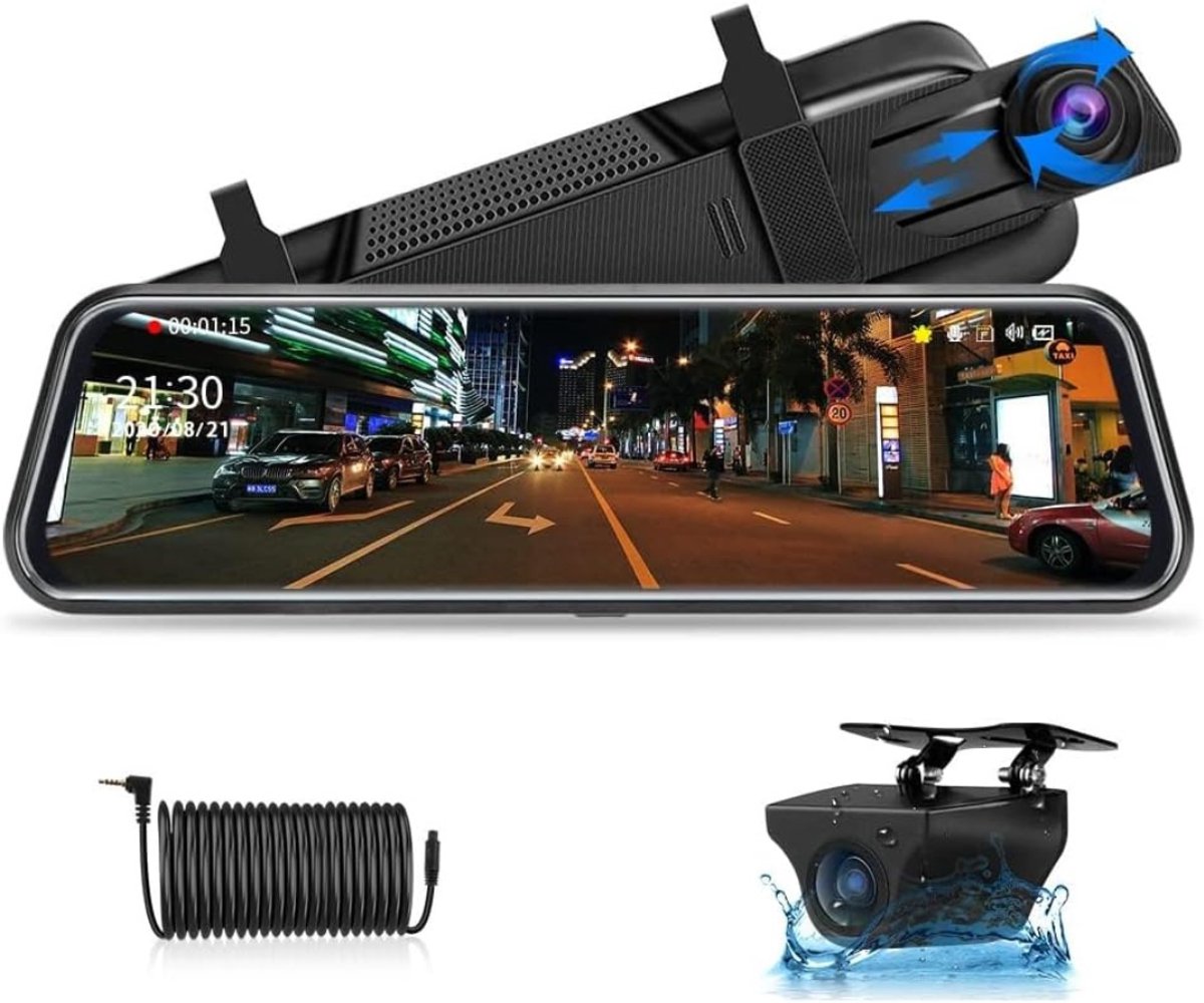 Florixa® Dashcam Voor en Achter - Dashcam - Dashcam Voor Auto - Zwart - 35x 12x 9cm; 128 g