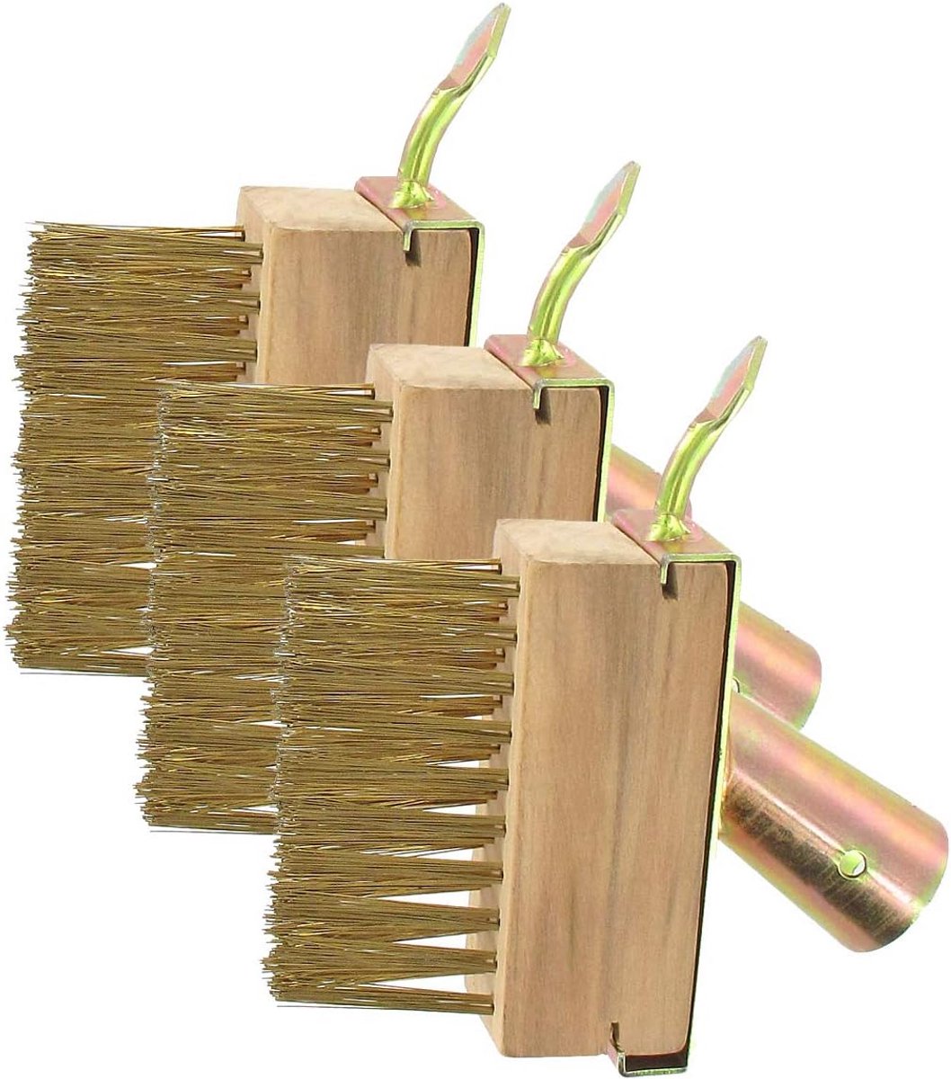 Set van 3 Stevige Voegenborstels met Staalborstel en Krabber voor Terras en Bestrating