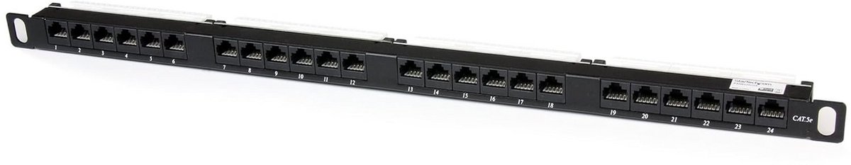 24 Poorten Cat5e Patchpaneel voor Rackmontage 0.5U