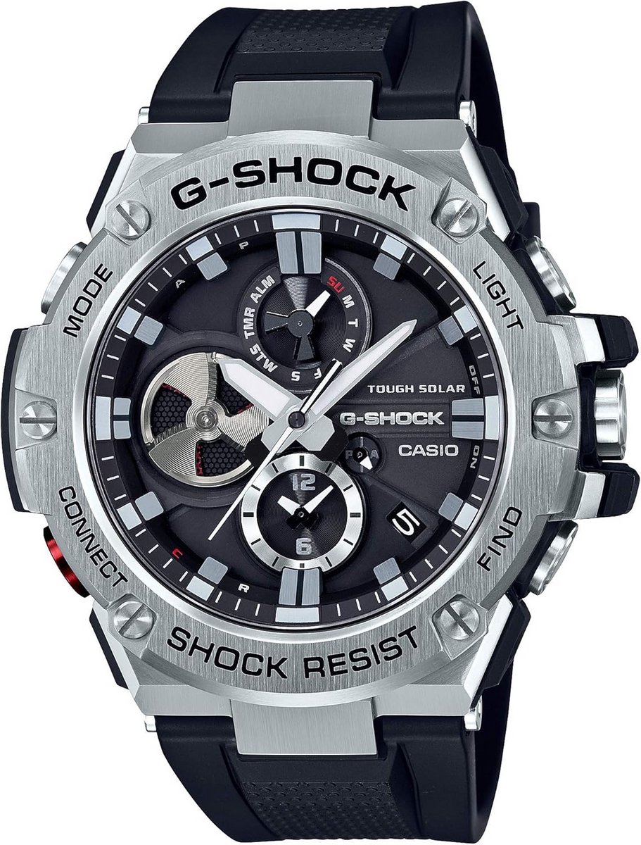 Stoer Herenhorloge Zwart Analoge Quartz met Urethaan Rubberen Band