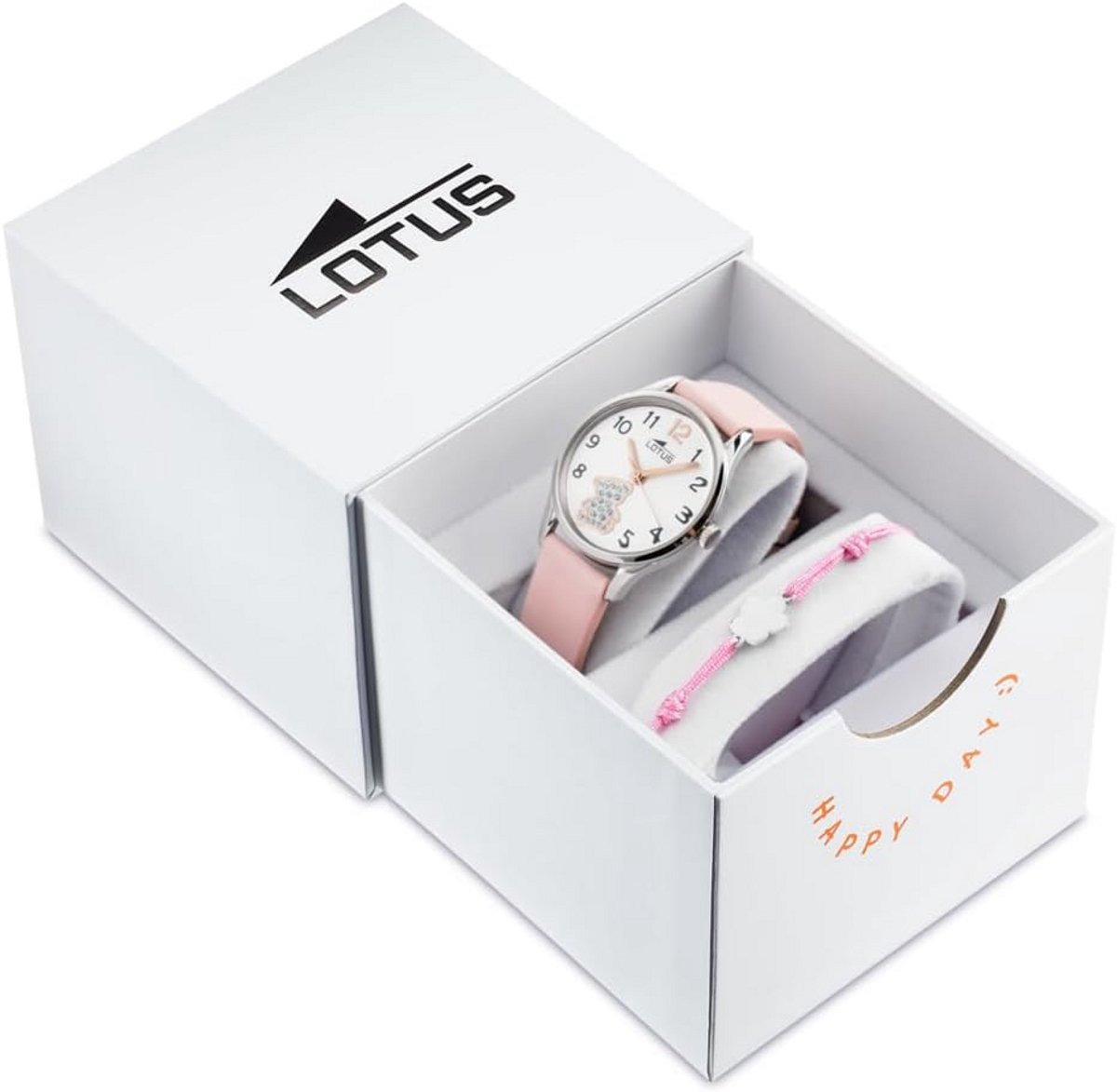 Analoge Kinderhorloge Meisjes - Roze Leren Band - Quartz - Waterdicht 5 ATM - Inclusief Geschenkarmband