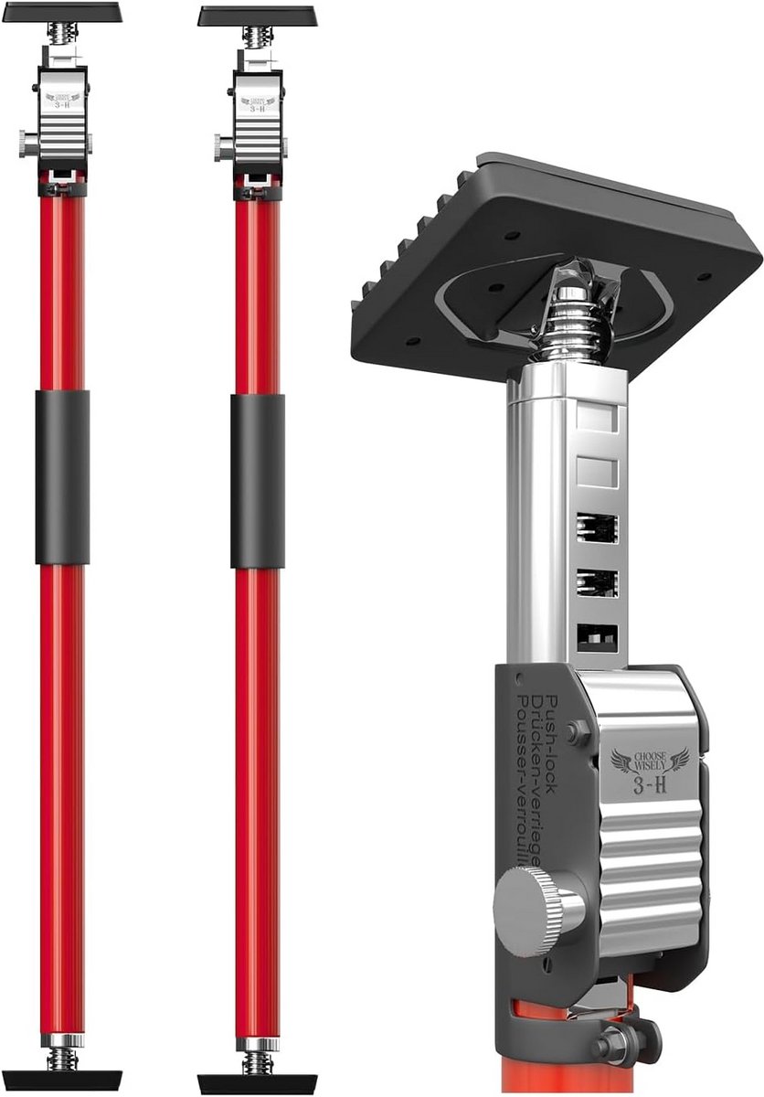 Verstelbare Telescoopstangen RVS 2 Stuks 75-133 cm Draagkracht 50kg
