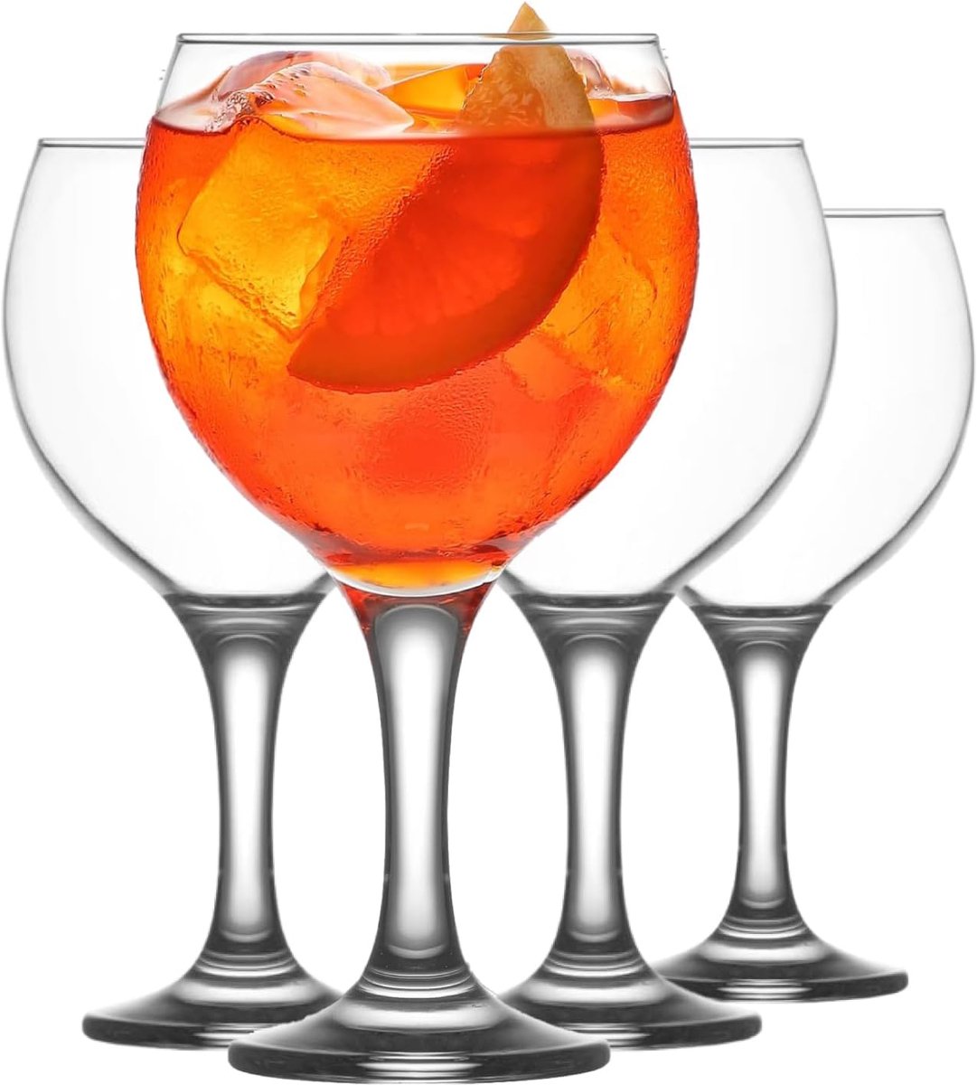 Set van 4 wijnglazen , 4 x 635ml, Gin-tonic glazen in ballonvorm, geschikt voor rode wijn en andere cocktails, Aperol Splash glazen set van 4, extra grote kelken voor sprays en water