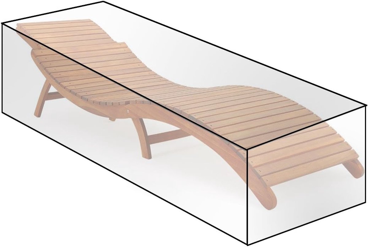 Famanu Beschermhoes beschermhoes zeildoekhoes voor tuinmeubelen zeildoekhoes waterafstotend voor ligstoel ligstoel 218x77x55cm transparant