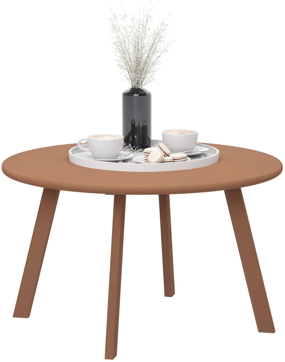 Outsunny salontafel - Metaal - 70x70x42cm - Oranje