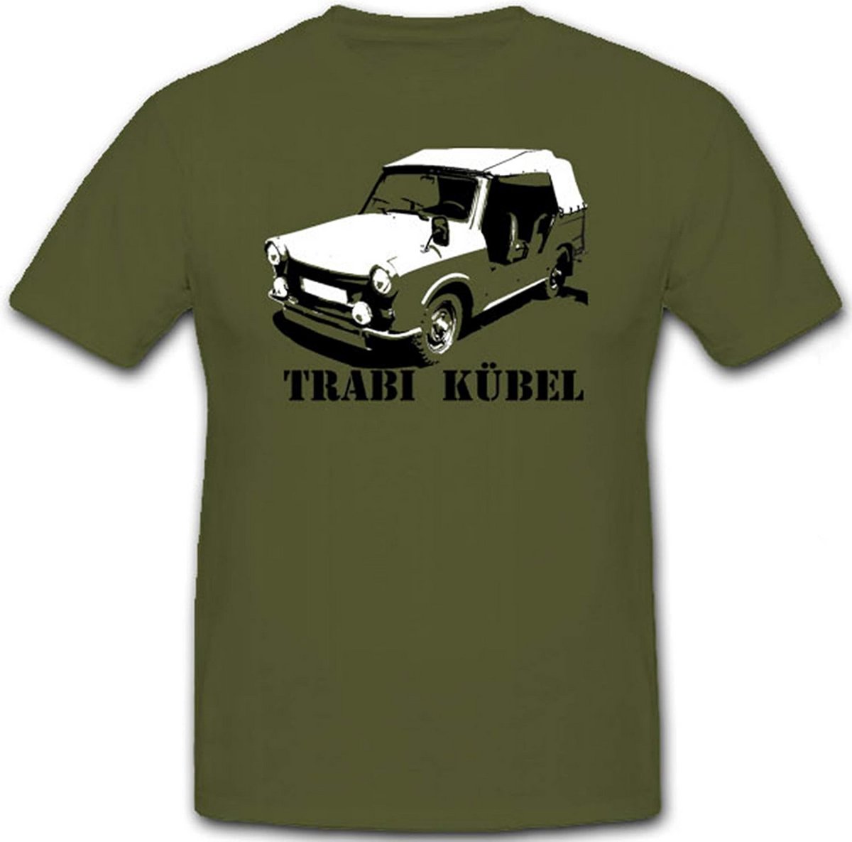 Oost-Duitsland DDR T-Shirt met Trabi 601 Auto - Oostblok Nostalgie Kleding