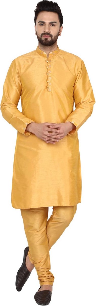 Traditionele Indiase Kurta Pyjama Set Heren - 2 Delig Feestkleding